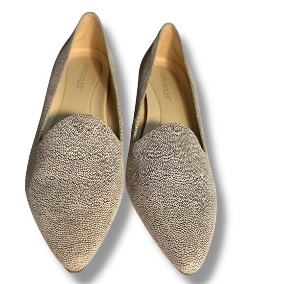 Aerosoles Macrame Women’s Neutral Bone Kitten Heel Textured Leather Pumps 9M - Picture 5 of 12